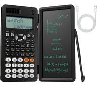 TEPPD-991ES-II Calculatrice Scientifique Rechargeable, 417 Fonctions avec Bloc-Notes, Boîtier Dur Pliable, Écran Écrit de 4 Lignes, Calculatrice Avancée pour Élèves Scolaires/Bureau