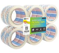 Teppd-Adhes Rouleaux De Ruban Adhésif D'emballage Transparent Pour L'emballage, En Mouvement, L'emballage, D'étanchéité,B468b,Lot De 12,48mm X 55m