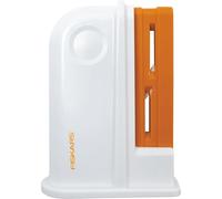 Teppd-Aiguiseur À Ciseaux Universel, Pour Ciseaux De Droitiers Et Gauchers, Pierre À Aiguiser En Céramique/Support Plastique, Blanc/Orange, 1020499