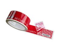 Teppd-Aspiree Tamperseals Group - 1 Rouleau Prédécoupé Numéros De Série Ruban Void Adhésif De Sécurité Inviolable (48mm X 50m X 2 Mil, 100% Total Transfert, Rouge)