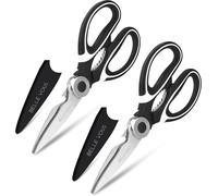 Teppd-Belle Vous Ciseaux Cuisine Multifonction Avec Protection De Lame (Lot De 2) - Ciseaux Volaille Longueur Total 21 Cm - Ciseaux Acier Inoxydable Pour Poulets, Os, Viandes, Herbes, Légumes, Barbec