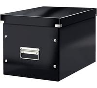 Teppd-, Boîte De Rangement Click & Store, Format Cube L (36 X 32 X 31 Cm), Pour L'organisation Des Objets De La Maison Et Du Bureau, Montage Bouton Pression, En Carton Recyclé À 80%, Noir, 61080095
