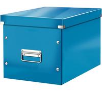 Teppd-, Boîte De Rangement Click & Store, Format Cube L (36 X 32 X 31 Cm), Pour L'organisation Des Objets De La Maison Et Du Bureau, Montage Bouton Pression, En Carton Recyclé À 80%, Bleu, 61080036