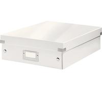 Teppd-Boîte De Rangement Click & Store, Format Moyen Avec Organiseurs (28,1 X 10 X 37 Cm), Pour Ranger Et Organiser Tous Les Accessoires, Montage Bouton Pression, Carton Recyclé À 85%, Blanc, 6058000