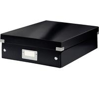 Teppd-, Boîte De Rangement Click & Store, Format Moyen Avec Organiseurs (28,1 X 10 X 37 Cm), Pour Ranger Et Organiser Tous Les Accessoires, Montage Bouton Pression, Carton Recyclé À 85%, Noir, 605800