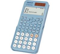TEPPD-Calculatrice scientifique 417 fonctions, 2 lignes, affichage solaire et batterie, calculatrices à 10 + 2 chiffres pour élèves, collège secondaire, bleu (OS-991ES Plus 2e édition)