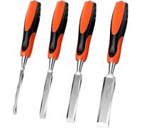 Teppd-Ciseaux A Bois, Burin Sculpture Gouge Outillage, Kit Outils Ciseau Menuisier, Couteau Gouges Menuiserie Ciseau À Rainurer Pour Le Travail Du Bois, Utils Robustes De 6mm, 12mm, 18mm Et 25mm