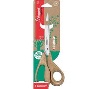 Teppd-- Ciseaux Advanced 50% Pp Wood - Bout Pointu - Lames Et Rivet En Acier Inoxydable - Poignées Ergonomiques 3d À 50% En Poudre De Bois - Garantis 10 Ans - Ciseaux 21 Cm