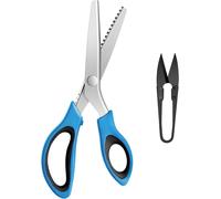Teppd-Ciseaux ¿¿ Cranter, Ensemble De Ciseaux En Zigzag Professionnels, Ciseaux ¿¿ Denteler Pour Couper Les Tissus, Convient Aux Tailleurs, Y Compris Ciseaux ¿¿ Cranter Et Coupe-Fil, Bleu Noir