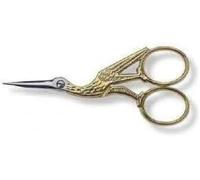 Teppd-Ciseaux De Broderie En Forme De Cigogneau, Plaqué Or, Forgé, Longueur Totale De 9 Cm