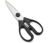 Teppd-Ciseaux De Cuisine En Acier Inoxydable Nitrum. 195 Mm - 154 Gr. Poignée Ergonomique En Polyoxyméthylène Pom. Série Prochef. Bord Lisse Et Poignée Élégante. Couleur Noire.