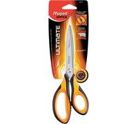 Teppd-- Ciseaux Ultimate 21 Cm Ambidextres - Ciseaux Asymétriques - Anneaux Ergonomiques - Qualité De Coupe Et Confort Extrême - Orange Et Noir