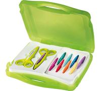 Teppd-- Coffret Ciseaux Cranteurs Pour Découpe Créative - Mallette Avec 2 Paires De Ciseaux + 10 Lames Interchangeables - Loisirs Créatifs Enfant - À Partir De 3 Ans