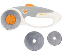Teppd-Cutter Rotatif En Titane Duoloop, Lame Rotative Avec Poignée En Boucle, Pour Droitier Et Gaucher, Diamètre De La Lame : 45 Mm Et 60 Mm, Orange/Blanc/Gris, 1066048