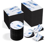 Teppd-Double Face Extra Fort,Adhesif Puissant Double Face Ruban Mousse,60 Pièces Scotch Double Face Pour Sur Le Sol, Portes,Plastiques, Verres Et Métal Noir Patin Adhésif De Montage