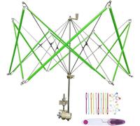 Teppd-Enrouleur De Balles De Fil, Yarn Swift Pour La Famille + 10pcs Marqueurs De Point À Tricoter + 10pcs Aiguilles En Plastique + 1pcs Ciseaux