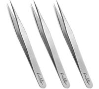 Teppd-Ensemble De 3 Pinces De Haute Précision - Pincettes Artisanales De 4,7 ""Pour La Couture, Le Perlage Et Le Bricolage - Ensemble De Pinces À Bijoux Non Dentelées Avec Pointes Fines
