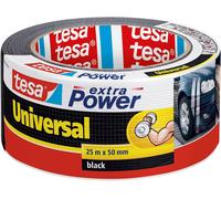 Teppd-Extra Power Universal Ruban Adhésif Toile - Tenue Extra Forte - Duct Tape Pour Les Réparations, La Fixation, L'étanchéité Et Plus Encore - Noir - 1 Rouleau - 25 M X 50 Mm