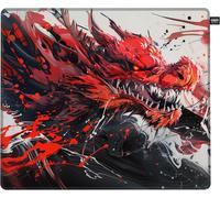 TEPPD-GP6, Tapis De Souris Gaming en Tissu (460 x 400 x 4 mm), pour Plus De Précision, Surface Ultra-Lisse, Base en Caoutchouc Extra-Douce, Hydrus Red