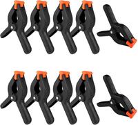 Teppd-Jeu De 10 Pince À Ressort, 4 Pouces Pinces Clips, Noir Pince Polyvalente, Clamps De Préhension, Pour Travaux Du Bois, Photographie, Arrière-Plan, Jardin, Terrasse, Artisanat