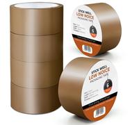 Teppd-K-Mart Lot De 6 Rouleaux De Ruban Adhésif Marron Très Résistant À Faible Bruit \U2013 48 Mm X 66 M \U2013 Ruban Adhésif Marron Sécurisé Pour Emballage, Déménagement, Déménagement