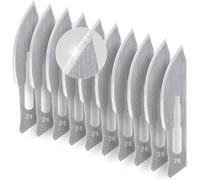 Teppd-Ka14 10pcs #24 Lames De Couteau Utilitaire De Remplacement Pour L'artisanat, La Coupe De Plantes, La Modélisation D'argile, La Podologie, Le Dermaplaning, Etc.
