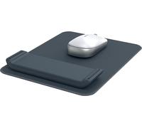 TEPPD-LEITZ Ergo - Tapis de Souris avec Repose-Poignet Ajustable, 2 Hauteurs au Choix, Gamme Ergo, Coloris Gris Foncé / Blanc, 65170089