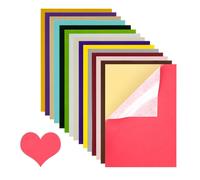 Teppd-Lot De 15 Couleur Feuilles De Feutre Autocollantes, 30x21cm Velours Auto-Adhésif Feuilles Adhésives En Feutre Pour Boite À Bijoux, Revêtement De Tiroir Et Travaux Manuels
