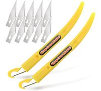 Teppd-Lot De 2 Cutters Professionnels Pour Film De Voiture Contours Fins - Pour Le Découpage De Film, Le Papier, Le Bricolage Et Le Papier Peint - Avec 10 Lames De Rechange