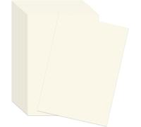 Teppd-Lot De 50 Feuilles De Papier De Couleur Ivoire Din A4 - Blanc Naturel - 250 G/M² - Papier Crème - Carton Photo - Papier À Découper - Pour Bricolage - Album Photo - Carte De Menu - Imprimable -