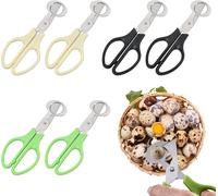 Teppd-Lot De 6 Ciseaux À Oeufs De Caille, Coupe-Coquille D'oeuf, Ciseaux À ?Ufs En Acier Inoxydable, Coupe-?Ufs De Pigeon Oeuf Shell Cutter Ouvre-Coquille D'oeuf Pour Maison, Cuisine