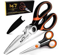 Teppd-Magnifiques Ciseaux De Cuisine Robustes - Multifonctions À Prise En Main Douce Avec Housse De Sécurité Et Cadeau Supplémentaire