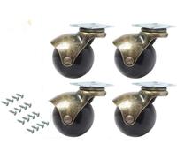 Teppd-Manfâ 4pcs Roulette À Billes 360 Degrés De Rotation Des Plaques Pivotantes En Métal À Bille À Capuchon En Forme De Frein Robuste Pour Chaise De Bureau Table Basse Jouets Poubelles (2inch (50mm)