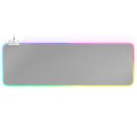 TEPPD-MARSGAMING MMPRGB2S XXL, Tapis de Souris RGB 12 Modes, 2 USB 2.0, Blanc Argenté
