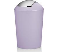 Teppd-Marta - Poubelle De Salle De Bain - Avec Couvercle Basculant - En Plastique - Violet Pastel Mat - 5 L