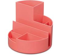 Teppd-Organisateur De Bureau Rundbox 140x125mm Organiseur Stylé À 6 Compartiments Pour Ranger Stylos, Ciseaux Et Carte De Notes Rangement Pratique Pour Le Bureau Touch Of Rose