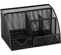 Teppd-Organiseur De Bureau Avec Grille Résistant Aux Rayures Avec Pieds En Caoutchouc Anti-Traces Taille L Petit Noir (Petit).