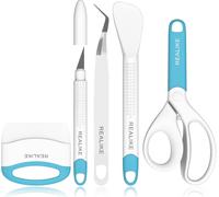 Teppd-Outils De Désherbage Pour L'artisanat De Vinyle Kit D'accessoires De Base Pour Cricut Silhouette Grattoir De Désherbage Spatule Pince À Épiler Ciseaux Outils De Base Bundle Pour La Couture