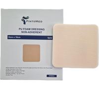 Teppd-- Pansement Mousse Silicone Non Adhésif Stérile Sans Bordure 10cm X 10cm Boite De 5 Pansements. Absorbant. Pour Le Traitement Des Plaies Chroniques Et Aiguës.