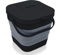 Teppd-® Poubelle Bio Pliable - 4 L - Petite Poubelle De Cuisine Avec Couvercle Filtre À Charbon Actif Anti-Odeurs - Passe Au Lave-Vaisselle - Également Idéale Pour Le Camping Et Le Camping-Car -