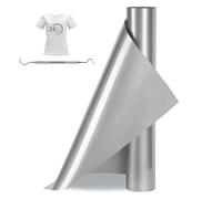 Teppd-Rouleau Vinyle Thermocollant Gris Pour Tissus 30,5 Cm X 377 Cm Avec Outil D¿¿Sherber, Flex Thermocollant Pour Tissus, Cricut Et D¿¿Coupe Silhouette (Gris)