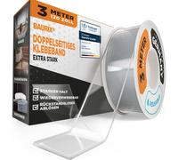 Teppd-® Ruban Adhésif Double Face [3m] - Adhésif Double Face Extra Fort - Double Face Transparent En Silicone Lavable - Scotch Ultra Résistant