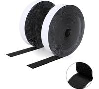 Teppd-Ruban Adhésif Double Face À Crochets Et À Boucles, 20mm X 5m Ruban Adhésif Autocollant, Bandes Robustes, Ruban À Emboîtement Pour Cadres De Photos, Moustiquaires, Tapis, Bricolage - Noir