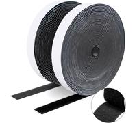 Teppd-Ruban Adhésif Double Face À Crochets Et À Boucles, 20mm X 8m Ruban Adhésif Autocollant, Bandes Robustes, Ruban À Emboîtement Pour Cadres De Photos, Moustiquaires, Tapis, Bricolage - Noir