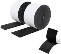 Teppd-Ruban Adhésif Double Face À Crochets Et À Boucles, 50mm X 3m Ruban Adhésif Autocollant, Bandes Robustes, Ruban À Emboîtement Pour Cadres De Photos, Moustiquaires, Tapis, Bricolage - Noir