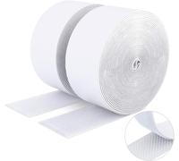 Teppd-Ruban Adhésif Double Face À Crochets Et À Boucles, 50mm X 5m Ruban Adhésif Autocollant, Bandes Robustes, Ruban À Emboîtement Pour Cadres De Photos, Moustiquaires, Tapis, Bricolage - Blanc