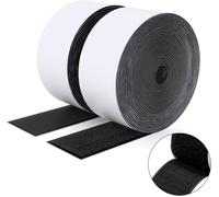 Teppd-Ruban Adhésif Double Face À Crochets Et À Boucles, 50mm X 5m Ruban Adhésif Autocollant, Bandes Robustes, Ruban À Emboîtement Pour Cadres De Photos, Moustiquaires, Tapis, Bricolage - Noir