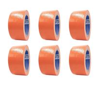 Teppd-Ruban Toilé Américain, Orange, Lot De 6 Rouleaux, 50mm X 25m, Idéal Pour Réparations Et Bricolage, Isolation, Convient Également Pour Moustiquaires, Tubes En Caoutchouc Et En Plastique