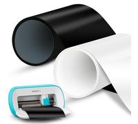 Teppd-Smart Iron On For Cricut Joy, 2 Rouleaux De Film Pour Traceur Textile Blanc Et Noir, 14 X 200 Cm, Rouleaux De Film Flexible Pour Traceur De Textile, Thermocollant, Pour T-Shirts, Sweats À Capuc