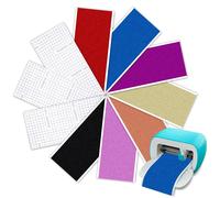 Teppd-Smart Vinyl Permanent - Lot De 7 Films De Transfert - En Vinyle Holographique - Avec 3 Films De Transfert - Pour Cricut Joy - Pour Bricolage Des Tasses, Voitures, Bannières - Décoration - 14 X